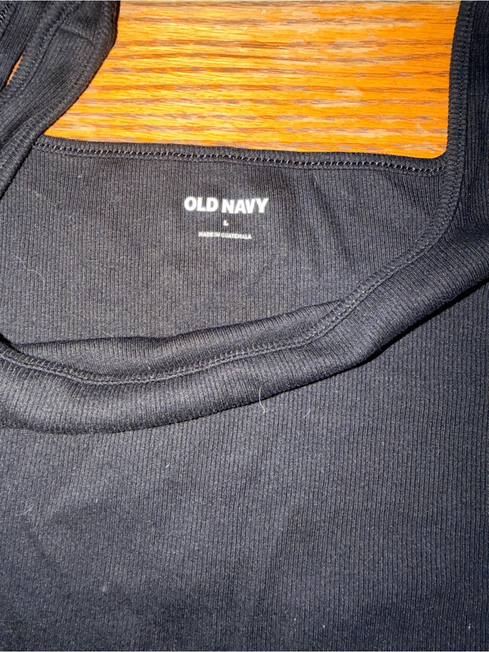 Women’s Old Navy Ribbed Tank Top - Black & Pink - Picture 3 of 6